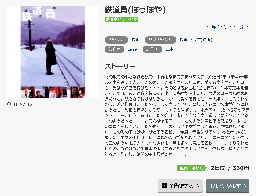 志村けん出演映画 鉄道員 ぽっぽや のフル動画を高画質かつ無料視聴する方法 Media City